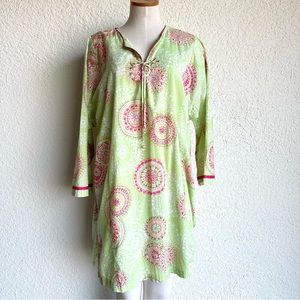 Oscar de la Renta Boho Mandala nightgown Medium Green red